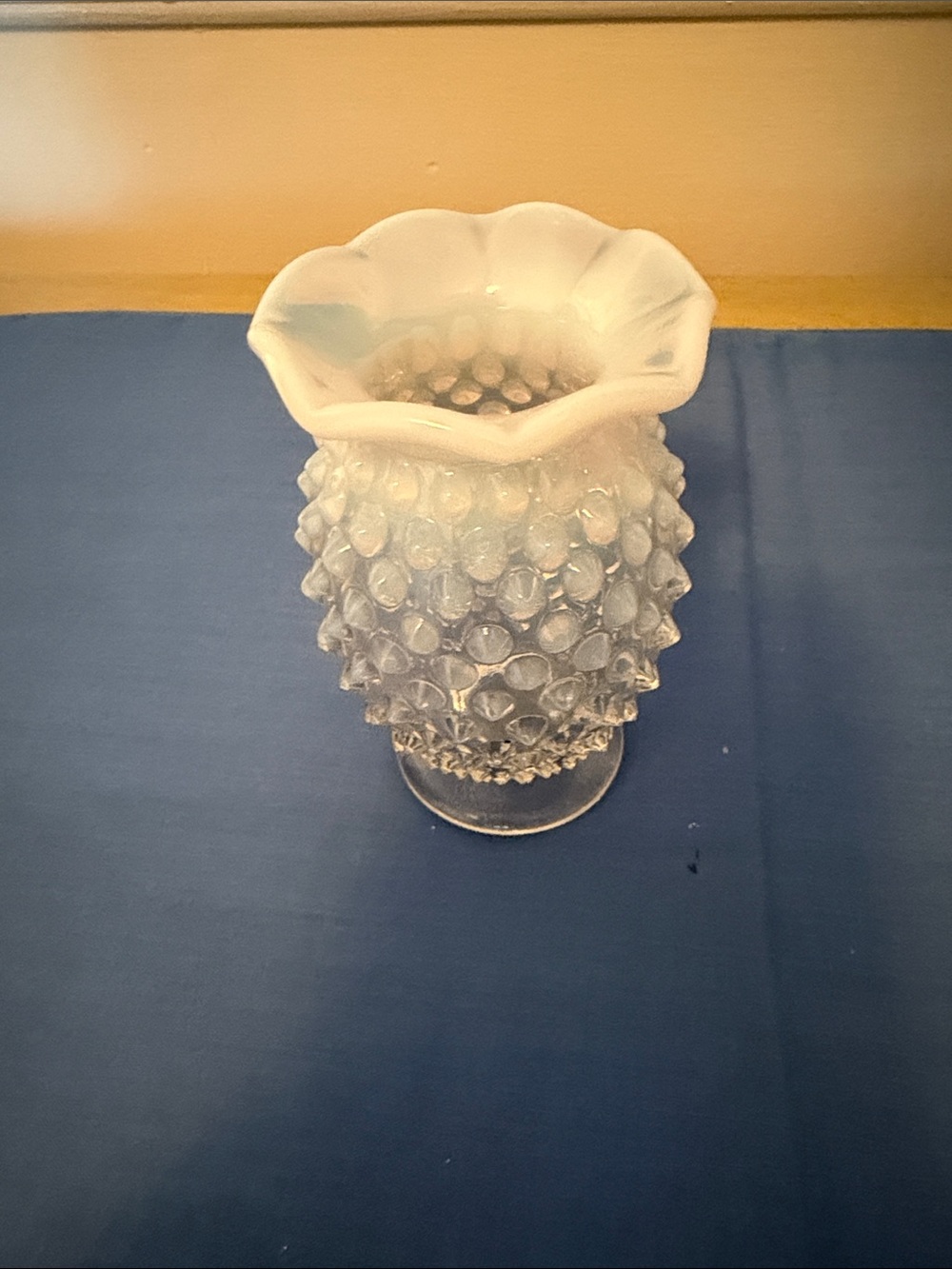 Fenton: White Hobnail Glass Vase - Classic Milk Glass Accent